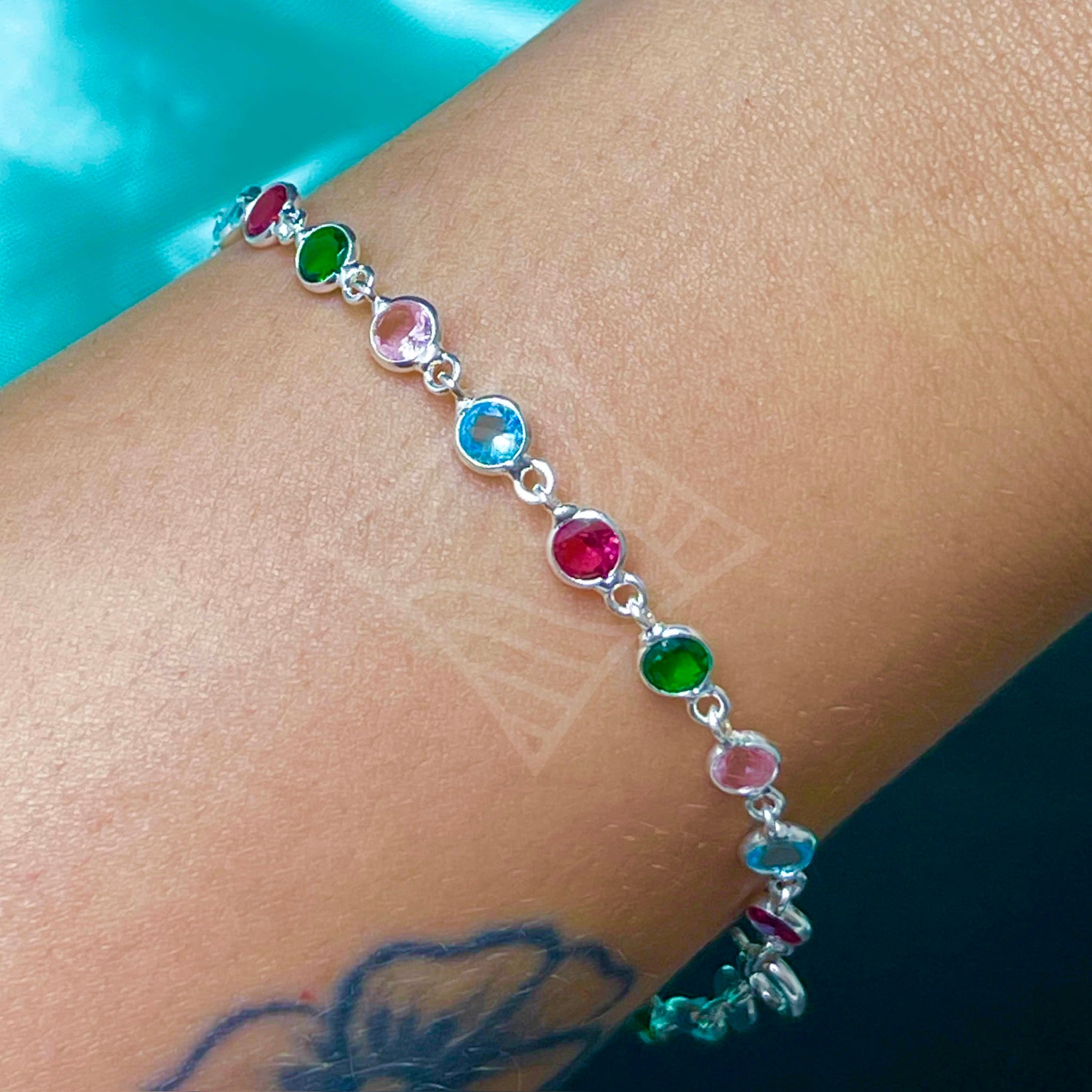 Pulseira 100% Ponto de Luz Delicado Colorida