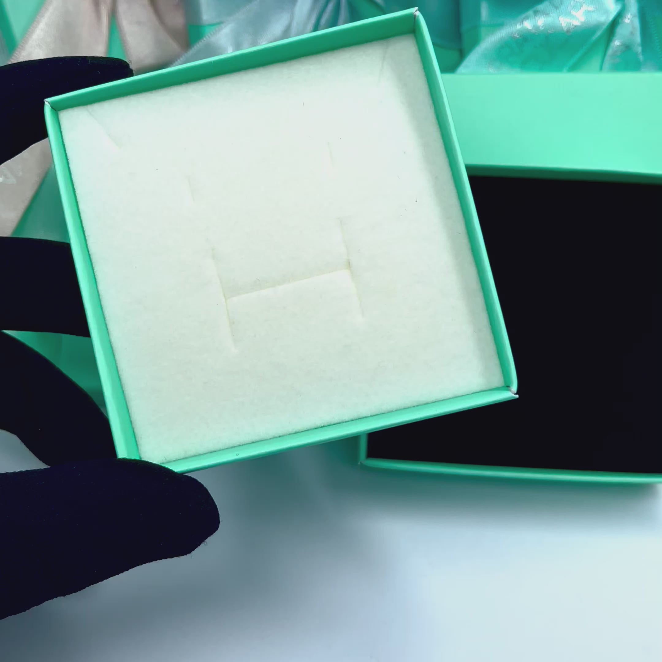 Caixa Porta Joias - Embalagem para Presente - Prata de Açúcar - Azul tiffany