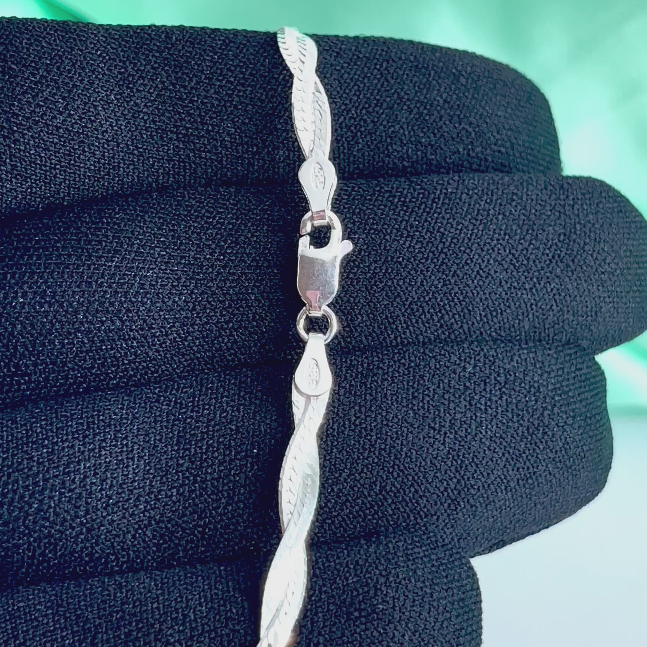 Chocker Laminada Dupla Trançada 40cm