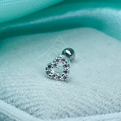 Piercing Coração Cravejado Vic