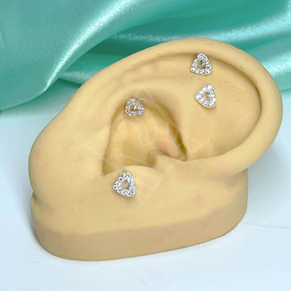 Piercing Coração Cravejado Vic