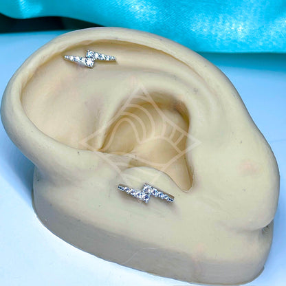 Piercing Raio Cravejado