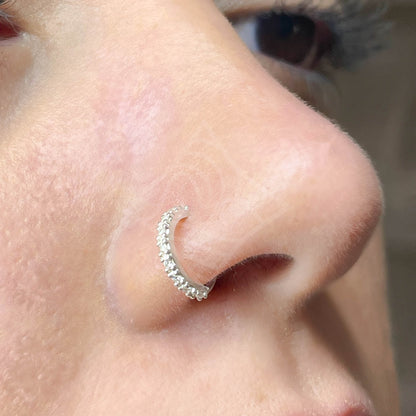 Piercing Argolinha Cravejada My Nariz/Helix