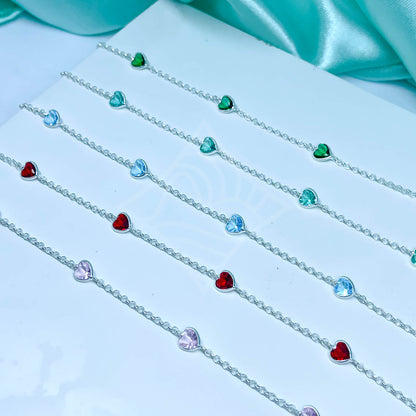 Pulseira 4 Pontos de Luz Coração Delicado