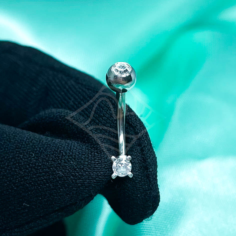 Piercing Umbigo Ponto de Luz 4 Pontas