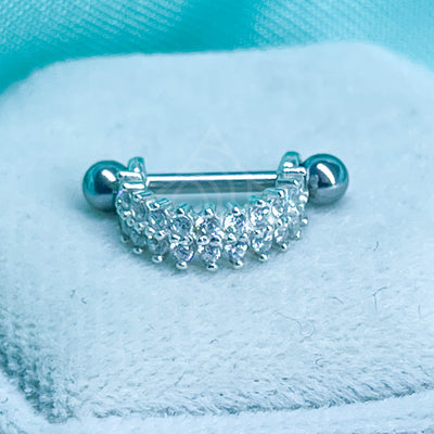 Piercing Cartilagem Cravejado Duplo