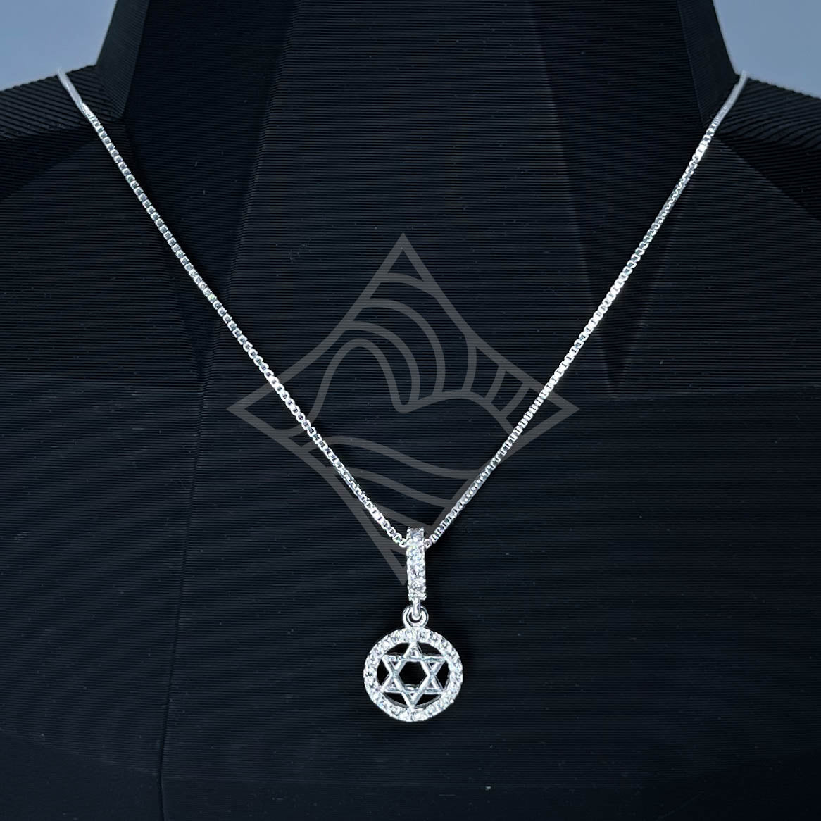 Colar Estrela De Davi Cravejada