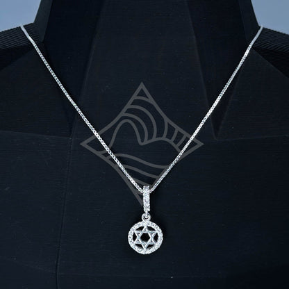 Colar Estrela De Davi Cravejada