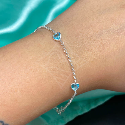 Pulseira 4 Pontos de Luz Coração Delicado