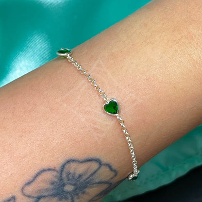 Pulseira 4 Pontos de Luz Coração Delicado