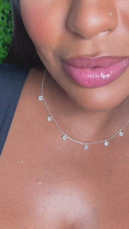 Chocker Pontos De Luz Quadrados