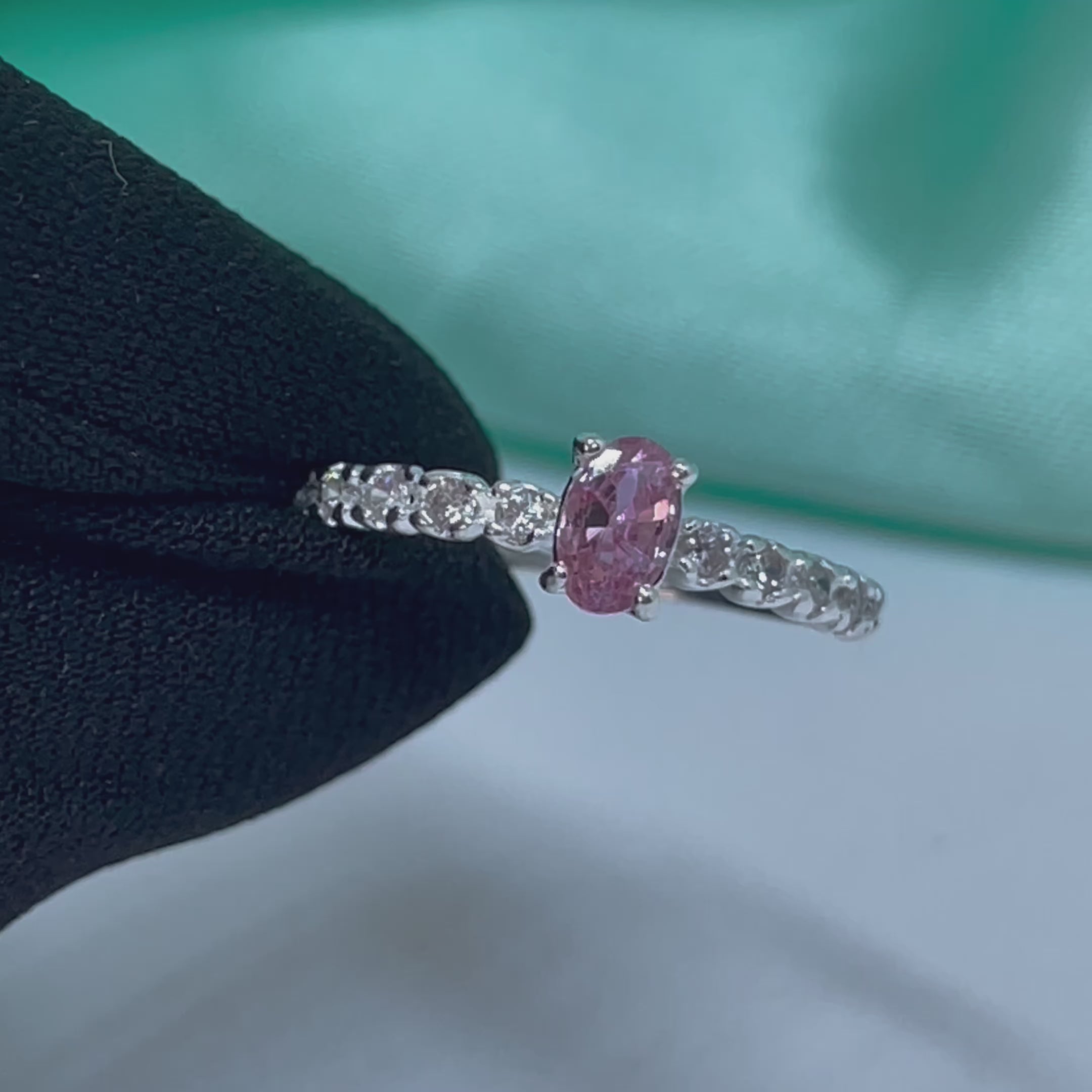 Anel Solitário Ju Rosa Claro