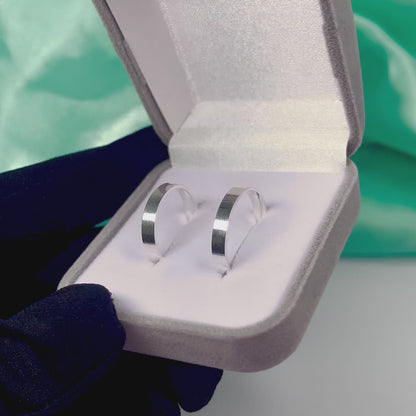 Aliança Unitária Lisa Reta 3mm - Prata 950