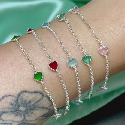 Pulseira 4 Pontos de Luz Coração Delicado