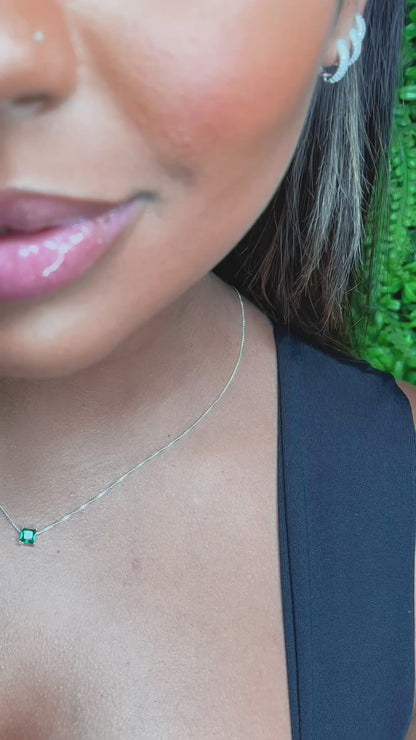 Colar Cristal Cores Quadrado