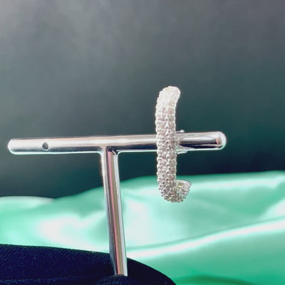 Brinco Earhook Cravejado Luxo