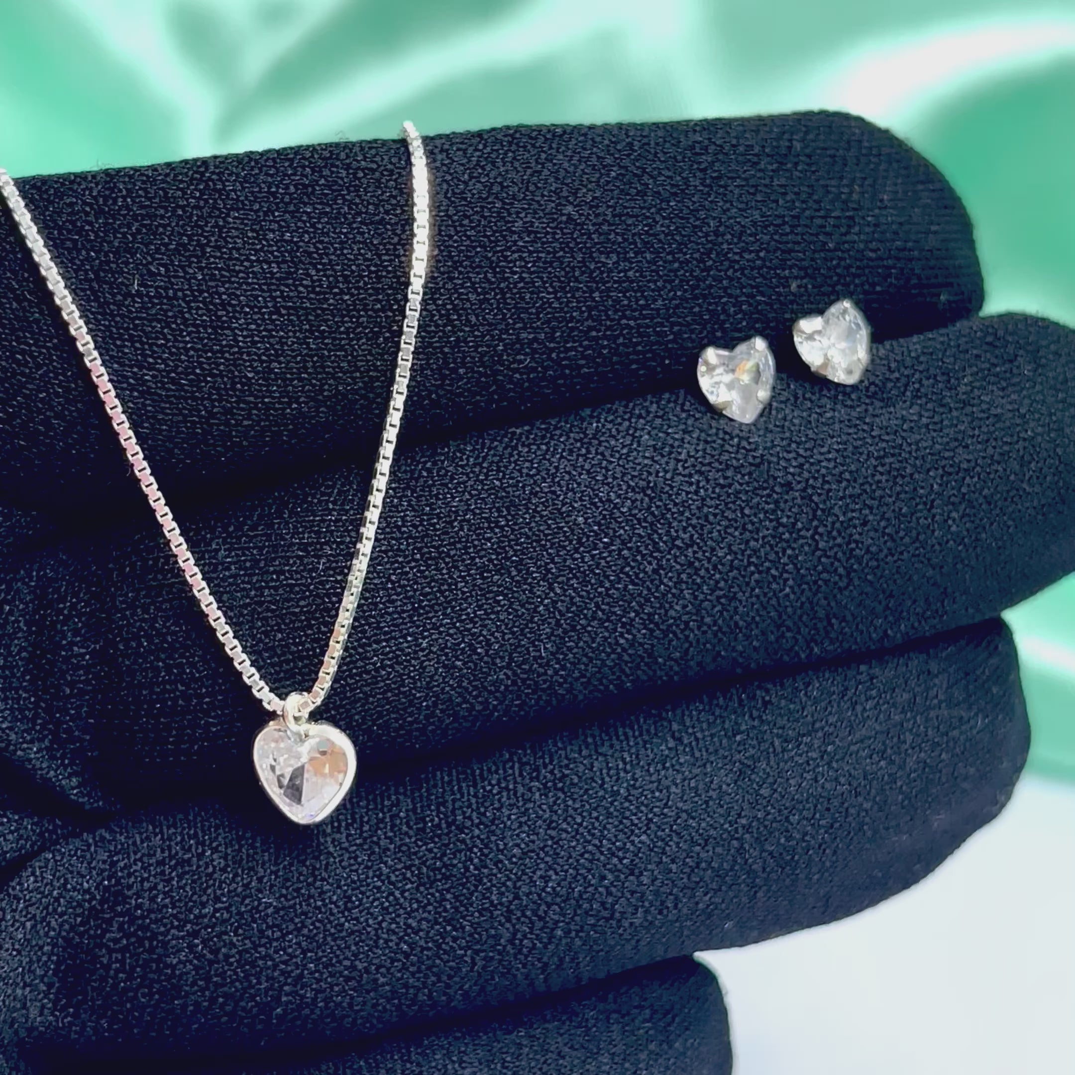 Mimo Basic Mulher - Conjunto Coração Ponto De Luz Cristal