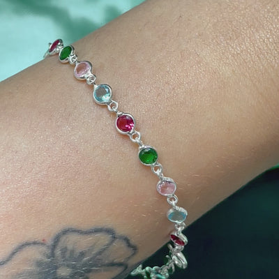 Pulseira 100% Ponto de Luz Delicado Colorida
