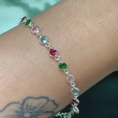 Pulseira 100% Ponto de Luz Delicado Colorida