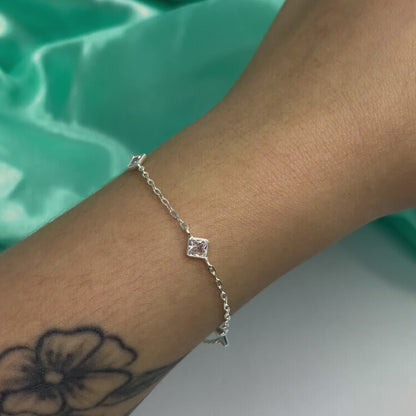 Pulseira Ponto de Luz Quadrado